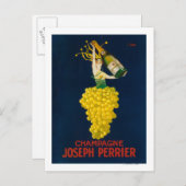 Joseph Perrier Champagne Promotional Poster Briefkaart (Voorkant / Achterkant)