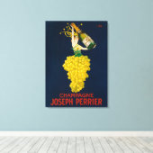 Joseph Perrier Champagne Promotional Poster Canvas Afdruk (Insitu (Houten vloer))