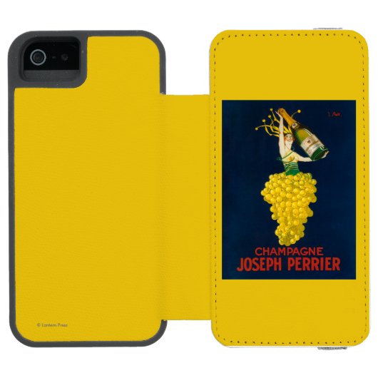 Joseph Perrier Champagne Promotional Poster Incipio iPhone Portemonnee Hoesje (Agenda Open)