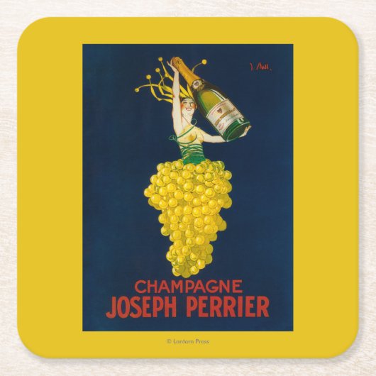 Joseph Perrier Champagne Promotional Poster Kartonnen Onderzetters (Voorkant)