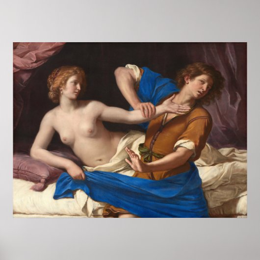 Joseph, Potiphar's vrouw - Guercino Fine Art Poste Poster (Voorkant)