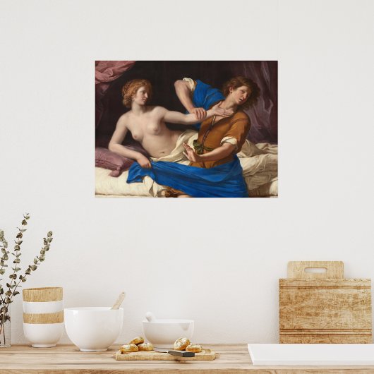 Joseph, Potiphar's vrouw - Guercino Fine Art Poste Poster (Keuken)