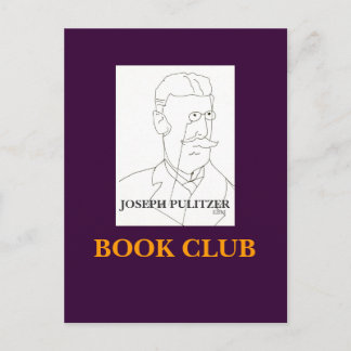 JOSEPH PULITZER, BOEK CLUB - BRIEFKAART