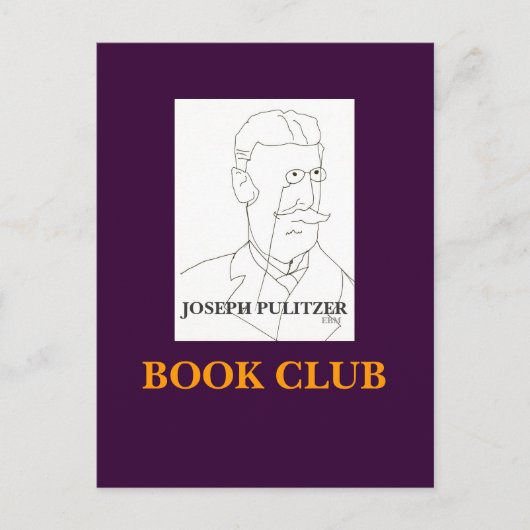 JOSEPH PULITZER, BOEK CLUB - BRIEFKAART (Voorkant)