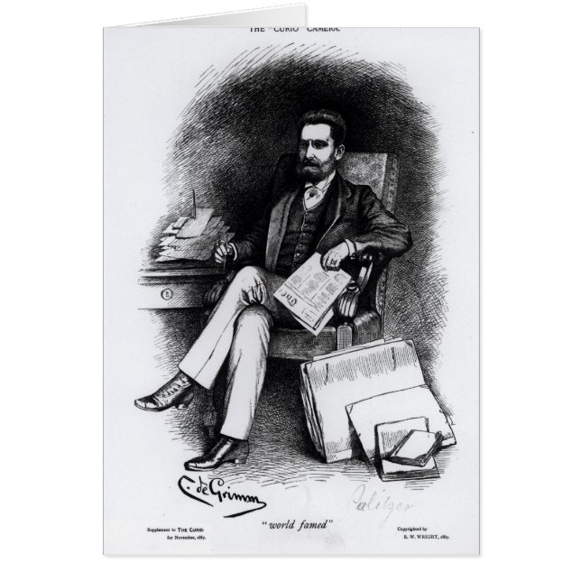 Joseph Pulitzer uit 'The Curio', 1887 (Voorkant)