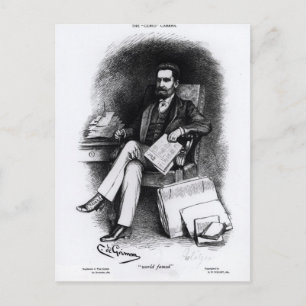Joseph Pulitzer uit 'The Curio', 1887 Briefkaart