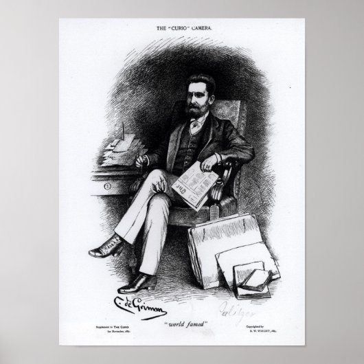 Joseph Pulitzer uit 'The Curio', 1887 Poster (Voorkant)