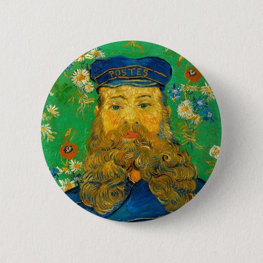 Joseph Roulin - Van Gogh - c1889 Ronde Button 5,7 Cm (Voorkant)