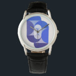 Joseph Schillinger Key Blue. Abstracte geometrie Horloge<br><div class="desc">Joseph Schillinger "Key Blue" horloge. Abstracte geometrische kunst.</div>