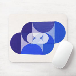 Joseph Schillinger Key Blue. Abstracte geometrie Muismat
