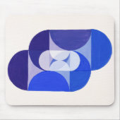 Joseph Schillinger Key Blue. Abstracte geometrie Muismat (Voorkant)