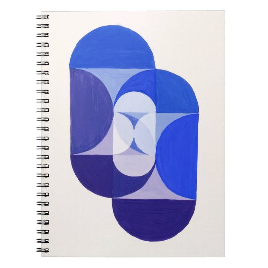 Joseph Schillinger Key Blue. Abstracte geometrie Notitieboek (Voorkant)