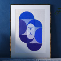 Joseph Schillinger Key Blue. Abstracte geometrie