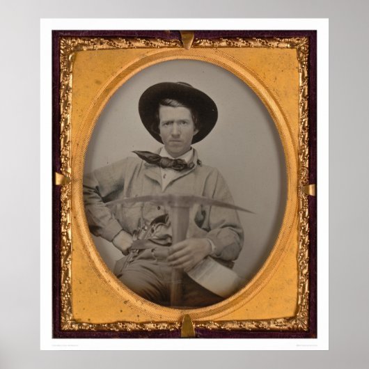 Joseph Sharp, met een pluim, pan en pistool (40010 Poster (Voorkant)