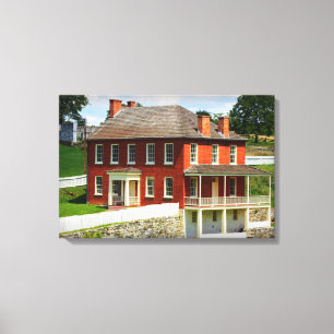 Joseph Sherrick House Antietam Wrapped Canvas Afdruk