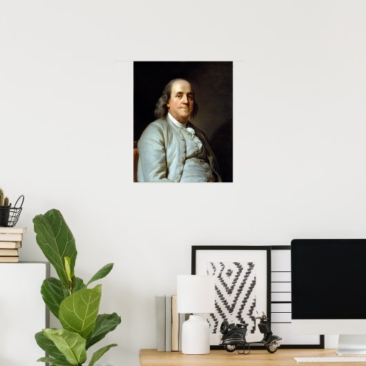 Joseph Siffrein Duplessis Benjamin Franklin Poster (Thuiskantoor)
