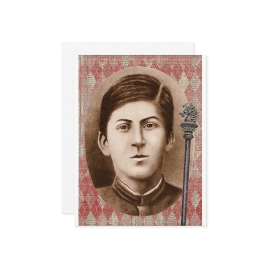 Joseph Stalin 14 jaar oud Kaart (Voorkant / Achterkant in situ)