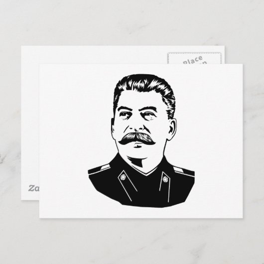 Joseph Stalin Portrait Briefkaart (Voorkant / Achterkant)