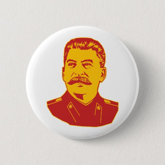 Joseph Stalin Portrait Ronde Button 5,7 Cm (Voorkant)