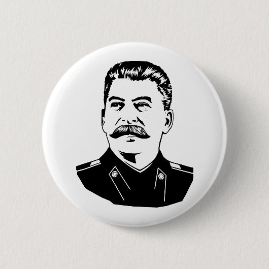 Joseph Stalin Portrait Ronde Button 5,7 Cm (Voorkant)