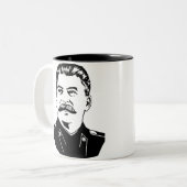 Joseph Stalin Portrait Tweekleurige Koffiemok (Voorkant links)