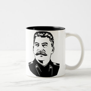 Joseph Stalin Portrait Tweekleurige Koffiemok