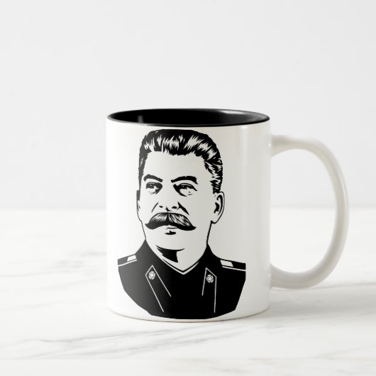 Joseph Stalin Portrait Tweekleurige Koffiemok (Rechts)