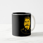 Joseph Stalin Portrait Tweekleurige Koffiemok (Voorkant rechts)