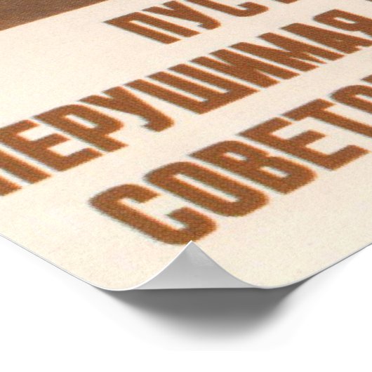 Joseph Stalin Sovjet-propaganda poster (Hoek)