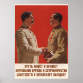 Joseph Stalin Sovjet-propaganda poster (Voorkant)