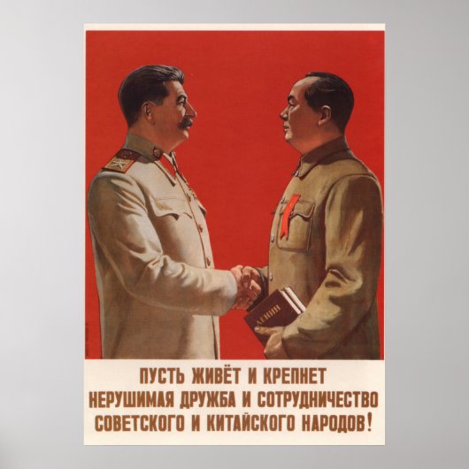 Joseph Stalin Sovjet-propaganda poster (Voorkant)
