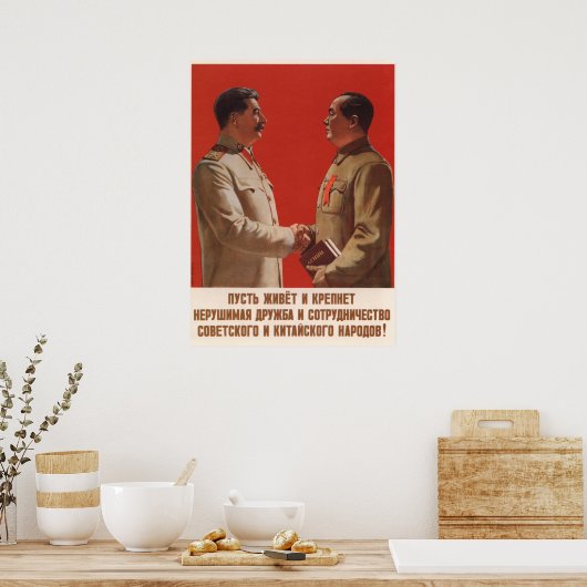 Joseph Stalin Sovjet-propaganda poster (Keuken)