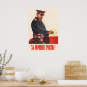 Joseph Stalin Sovjet-propaganda poster (Keuken)
