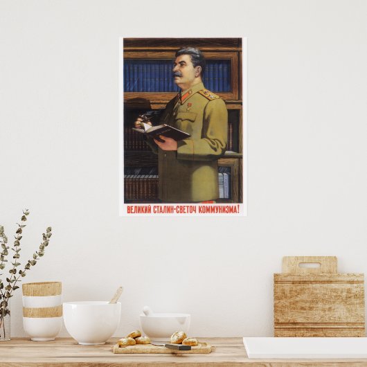 Joseph Stalin Sovjet-propaganda poster (Keuken)