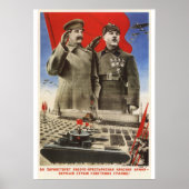 Joseph Stalin Sovjet-propaganda poster (Voorkant)