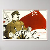 Joseph Stalin. Sovjet Propoganda Poster (Voorkant)