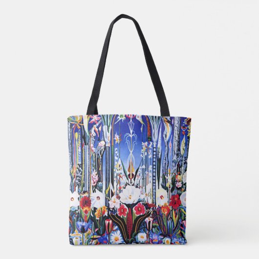 Joseph Stella artwork - Flowers, Italië Tote Bag (Achterkant)