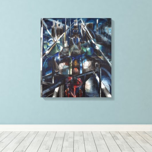 Joseph Stella Brooklyn Bridge Canvas Afdruk (Insitu (Houten vloer))