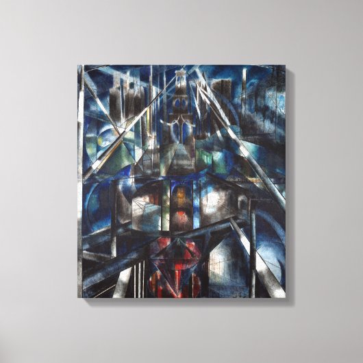 Joseph Stella Brooklyn Bridge Canvas Afdruk (Voorkant)