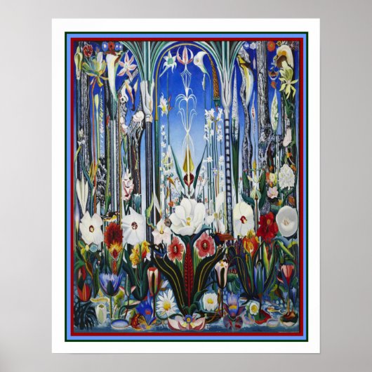 Joseph Stella "Flowers Italy" 1931 16x20 Poster (Voorkant)