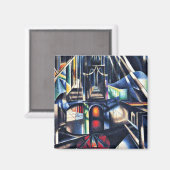 Joseph Stella - Old Brooklyn Bridge Magneet (Voorkant / Achterkant)