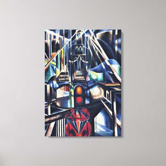 Joseph Stella - Oude Brooklyn Bridge Canvas Afdruk (Voorkant)
