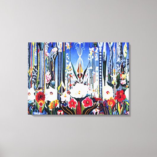 Joseph Stella-schilderij, Bloemen Italië Canvas Afdruk (Voorkant)