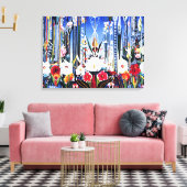 Joseph Stella-schilderij, Bloemen Italië Canvas Afdruk (Insitu (Woonkamer))