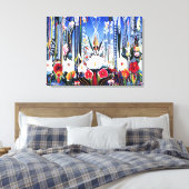 Joseph Stella-schilderij, Bloemen Italië Canvas Afdruk (Insitu (Slaapkamer))