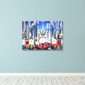 Joseph Stella-schilderij, Bloemen Italië Canvas Afdruk (Insitu (Houten vloer))