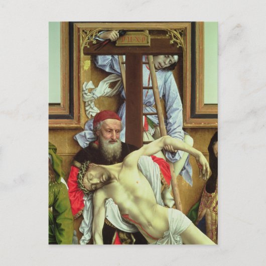 Joseph van Arimathea ter ondersteuning van de dode Briefkaart (Voorkant)