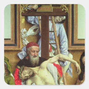 Joseph van Arimathea ter ondersteuning van de dode Vierkante Sticker