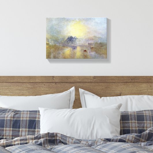 Joseph William Turner - Norham Castle bij zonsopga Canvas Afdruk (Insitu (Slaapkamer))