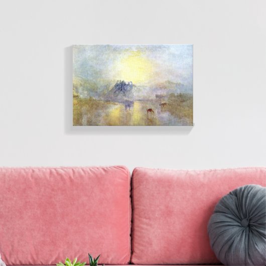 Joseph William Turner - Norham Castle bij zonsopga Canvas Afdruk (Insitu (Woonkamer))
